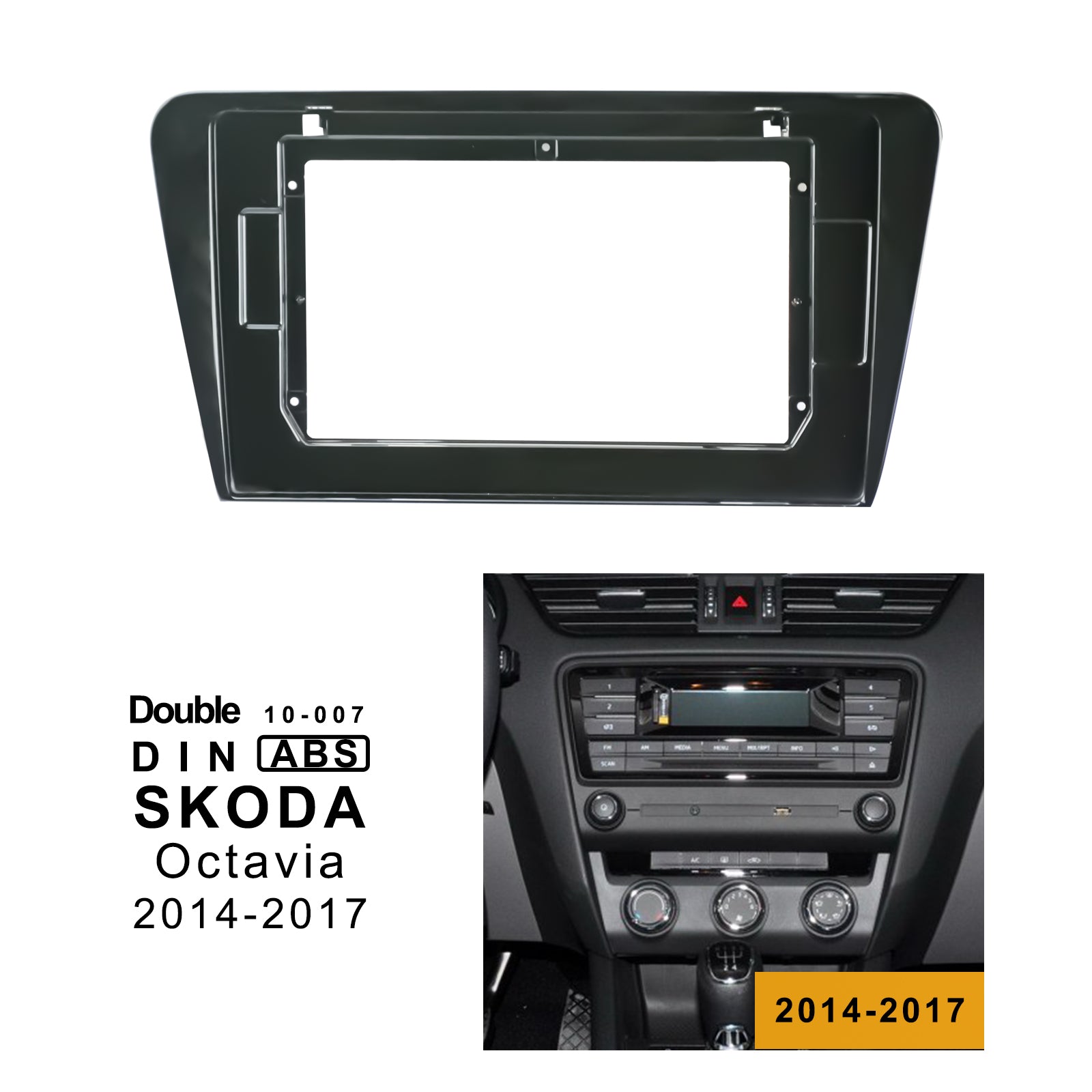 Addition Artifact Kassér Car Radio In-Dash Installation Fascia for SKODA Octavia 2014-2017 –  LEXXSON® official store