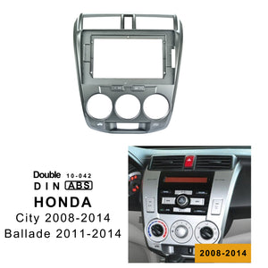 Car Radio In-Dash Mounting Frame Radio Installation Fascia for HONDA  CITY （Manual AC）2008-2014 / Ballade 2011-2014 with 10.1 inch Screen Car Stereo - lexxson official store