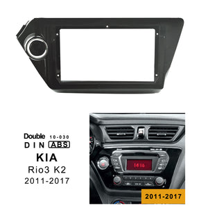 Double Din car Radio In-Dash Mounting Frame for Kia  RIO 3 K2 2011 -2017 | car head unit Radio Installation fascia Facia for 9 inch car stereo Radio in Kia  RIO 3 K2 2011 -2017 - lexxson official store