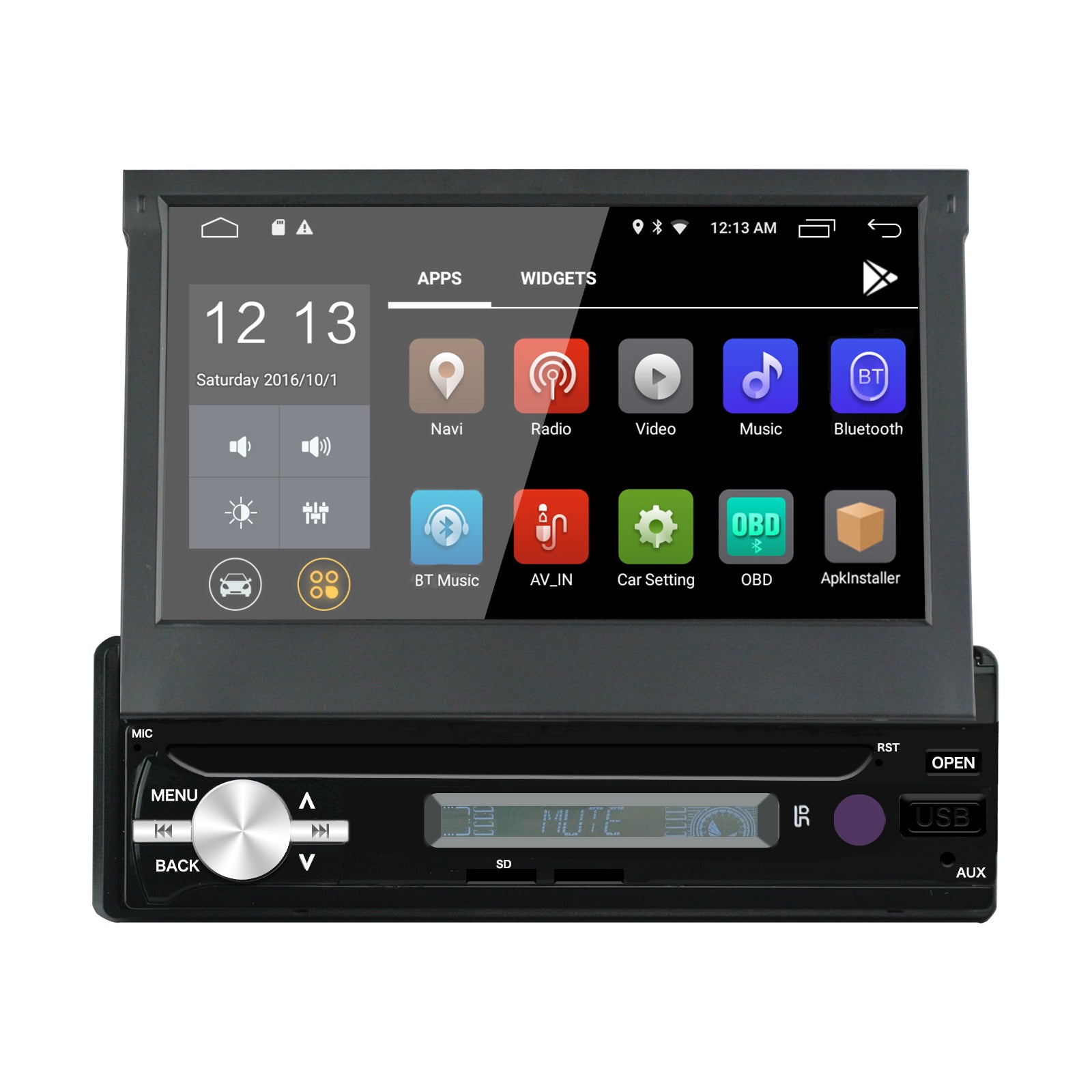 Android 8.1 Single Din Car Stereo 7 Motorized Touch Screen Head Unit –  LEXXSON® official store