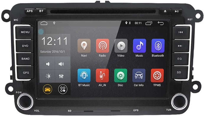 Android Car Stereo DVD Player for VW Passat Golf MK5 MK6 Jetta T5 EOS POLO Touran Seat Sharan | LEXXSON 2 Din 7inch Touch Screen Android Car Radio with GPS Navigation Bluetooth Wifi Support DAB DVD