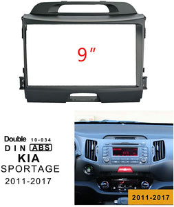LEXXSON Car Radio In-Dash Mounting Frame Radio Installation Fascia for 9 inch Screen Car Stereo for KIA SPORTAGE 2011-2017 - lexxson official store