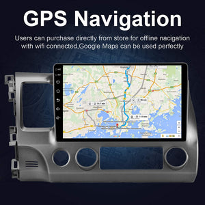 LEXXSON Android 10.1 Car Radio Stereo 10.1 inch Capacitive Touch Screen High Definition GPS Navigation Bluetooth USB Player 2G DDR3 + 16G NAND Memory Flash for Honda Civic 2007 2008 2009 2010 2011