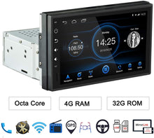 Load image into Gallery viewer, LEXXSON 1 Din Android Car Stereo Android 8.1 Octa Core 4GB RAM Head Unit with Nav Bluetooth WIFI Support DAB+ RDS GPS USB SD Mirror Link, with 7 inch Touch Screen (No Flip Out screen) - lexxson official store