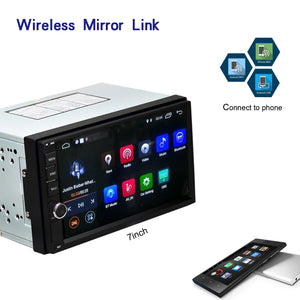2Din 7" Android 8.0 Car Stereo Radio Bluetooth Touch screen Wifi GPS Multimedia Player 2G + 16G - lexxson official store