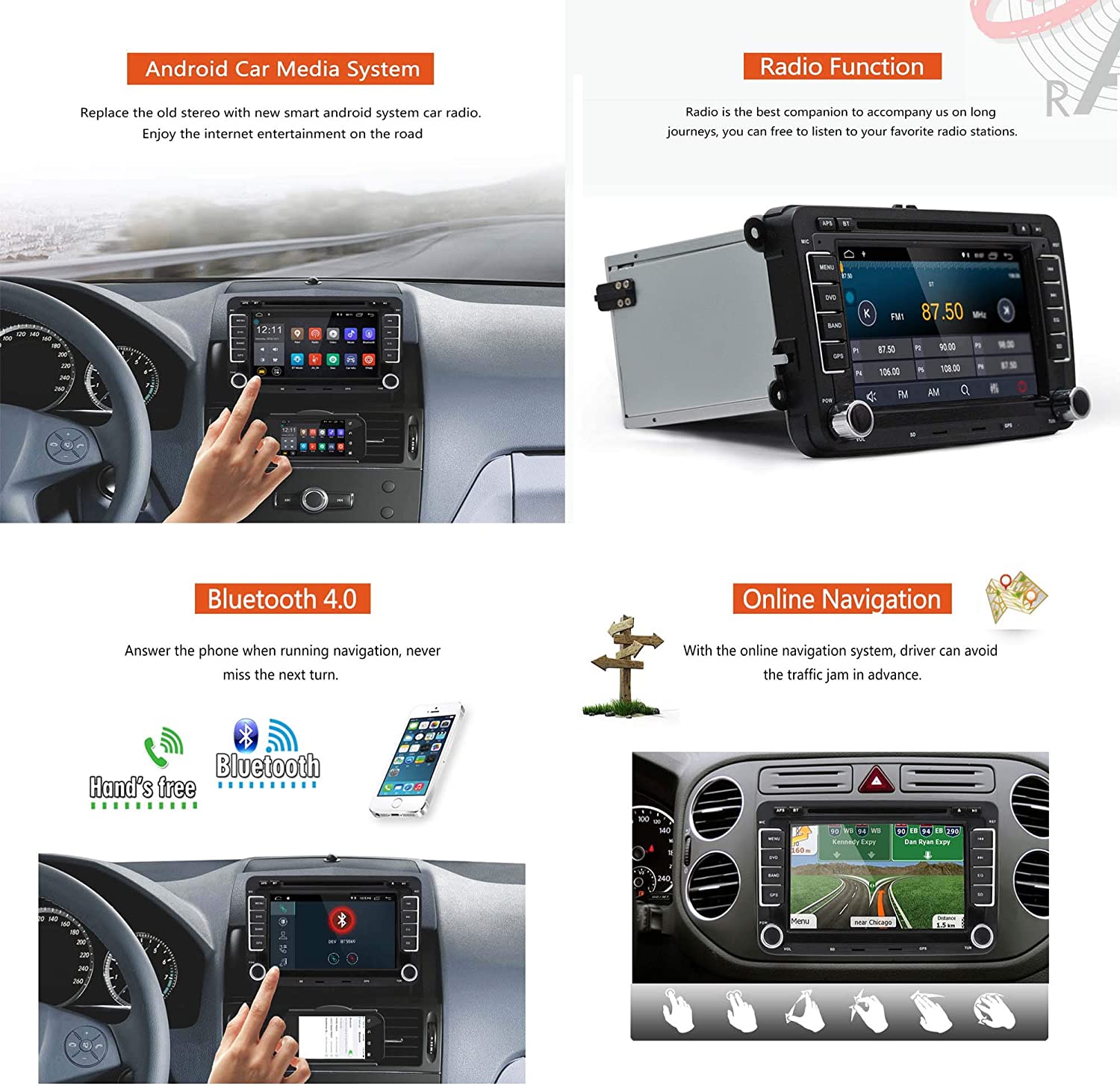  Universal Car GPS Navigation System for Volkswagen VW PASSAT  JETTA BEETL CC GOLF TIGUAN EOS Double Din Car Stereo DVD Player 7 Inch  Touch Screen TFT LCD Monitor In-dash DVD Video